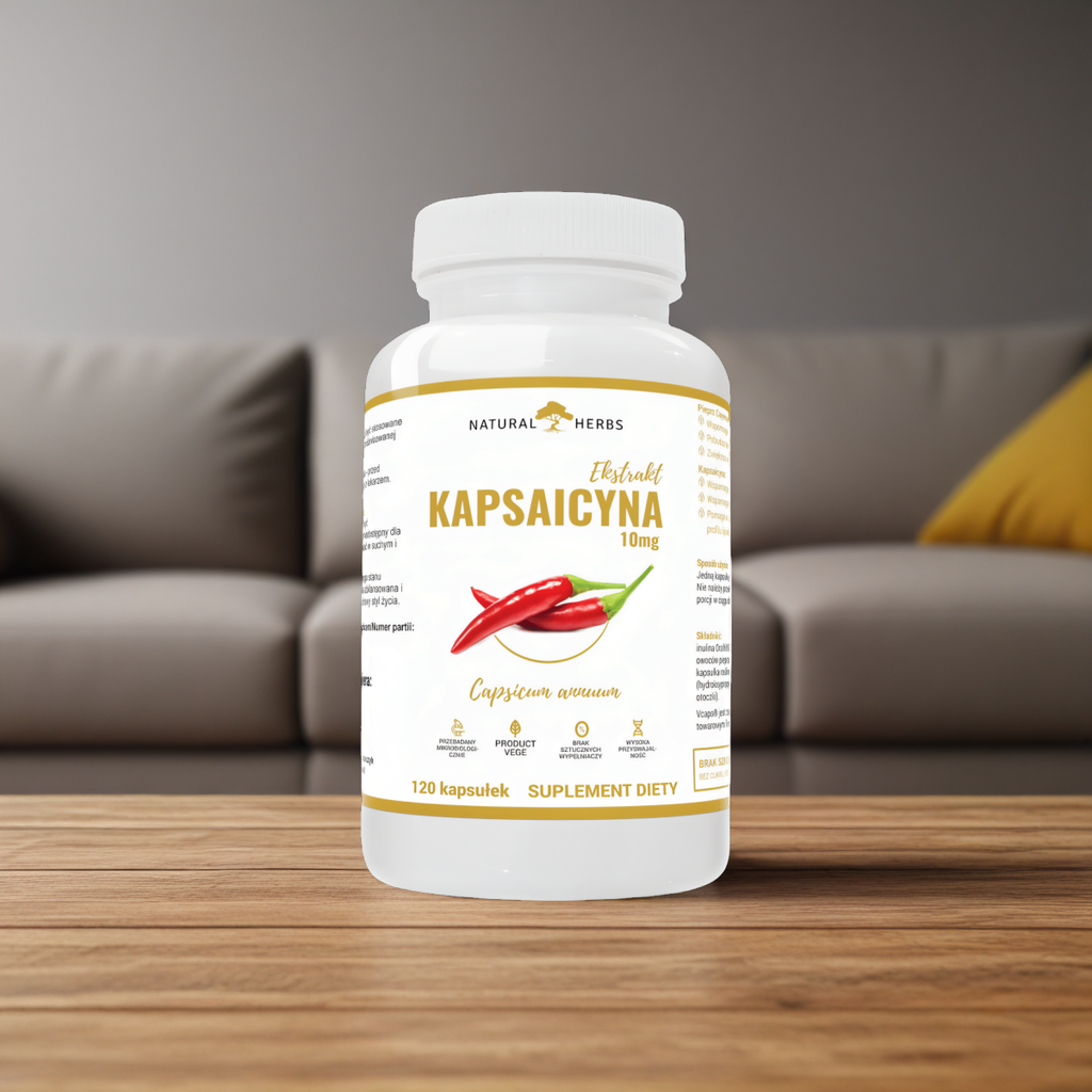 Kaspaicyna ekstrkt 10mg Alto Pharma - Forte plus prebiotyk - 120 kapsułek