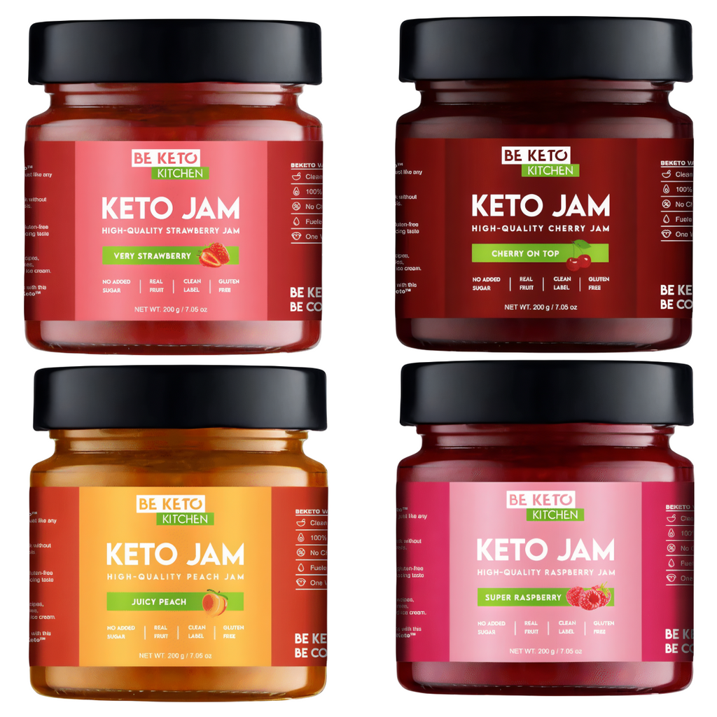 Keto Dżemy od Beketo - Smak bez Kompromisów i Minimalna Ilość Węglowodanów - 200 g (Smak: brzoskwiniowy)