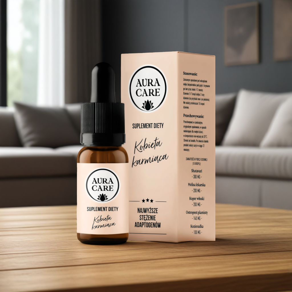 Kobieta karmiąca Aura care - Wsparcie dla mam karmiących piersią - 10 ml