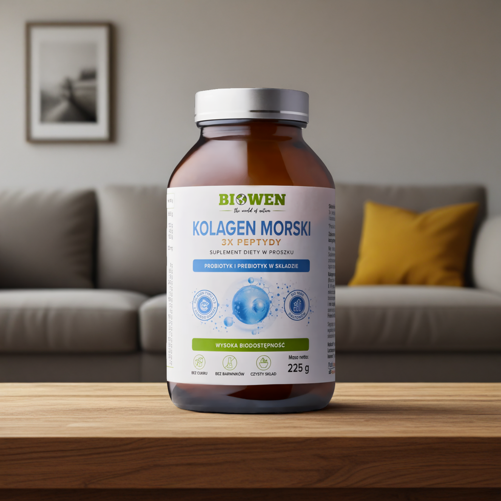 Kolagen morski Biowen - Typu I i III z dzikiego dorsza - 225 g proszek