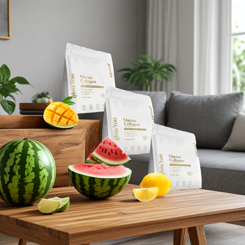 Kolagen morski glowYou Paka Natury - 10 000 mg - 30 porcji do picia o smaku Mango, Arbuz i Cytryna (Smak: mango)