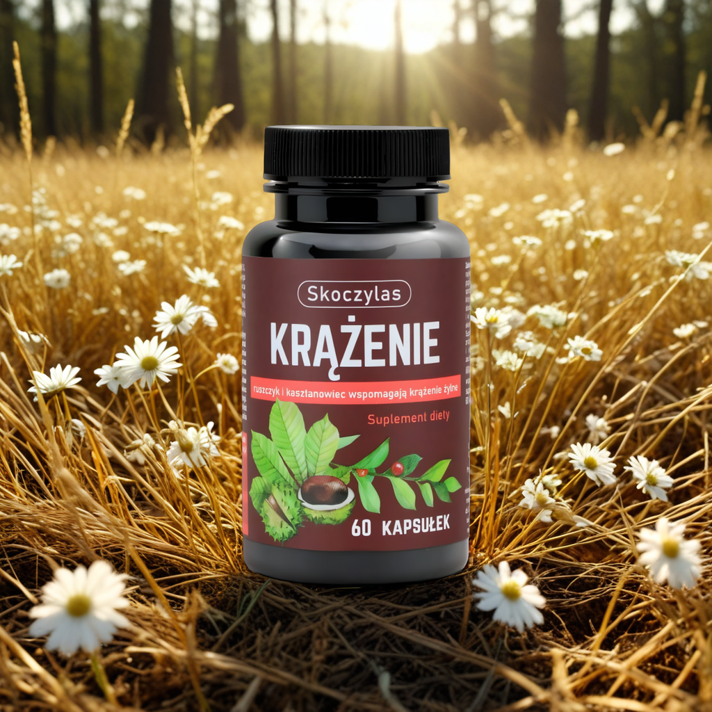 KRĄŻENIE - Ruszczyk i kasztanowiec wspomagają krążenie żylne Skoczylas - 60 kapsułek