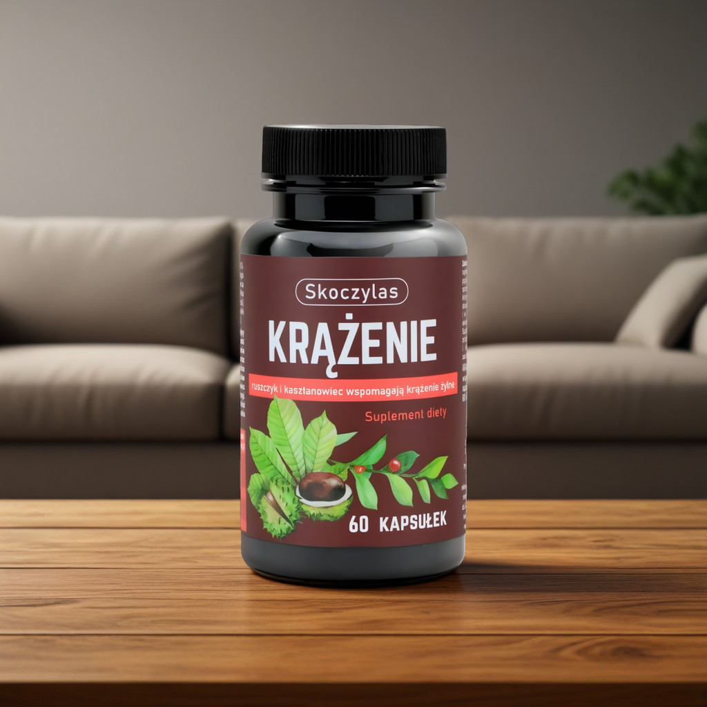KRĄŻENIE - Ruszczyk i kasztanowiec wspomagają krążenie żylne Skoczylas - 60 kapsułek