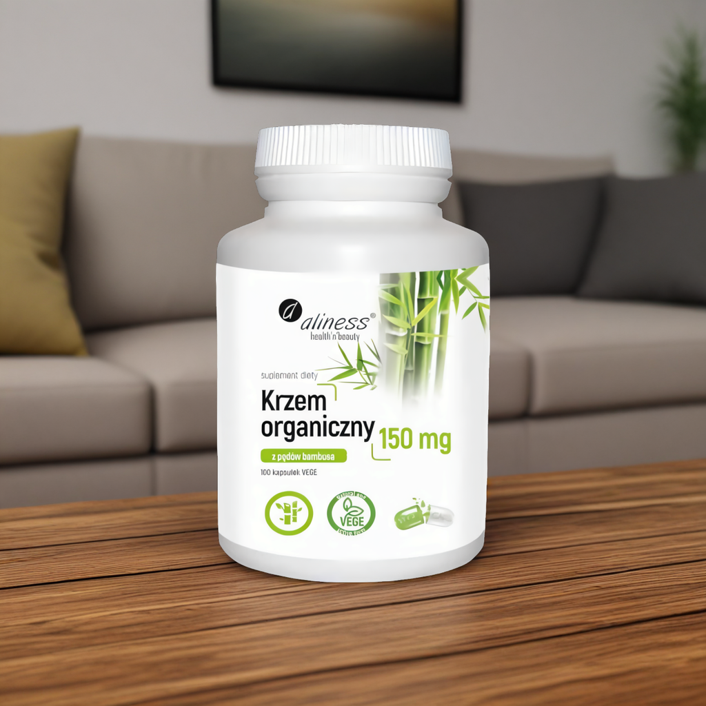Krzem organiczny 150 mg - Z pędów bambusa Aliness - 100 kapsułek