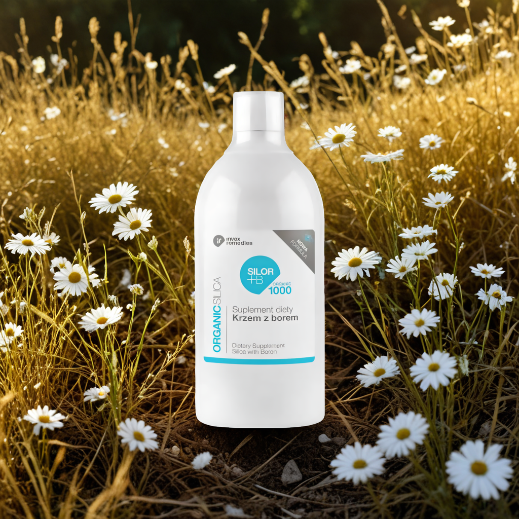 Krzem z borem SILOR+B ORGANIC Invex Remedies - Uzupełnia niedobór krzemu i boru - 1000 ml