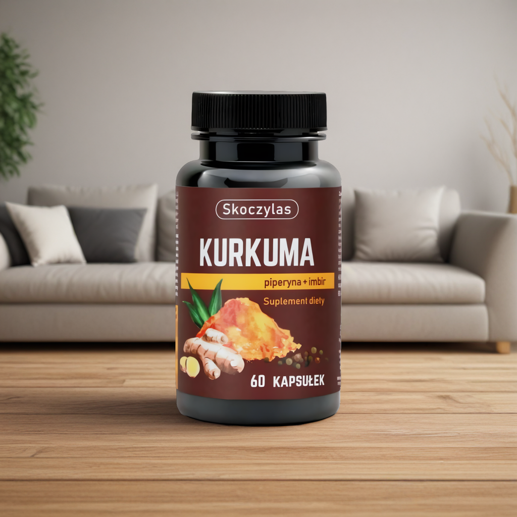 Kurkuma, piperyna, imbir Skoczylas - Metabolizm tłuszczów - 60 kapsułek