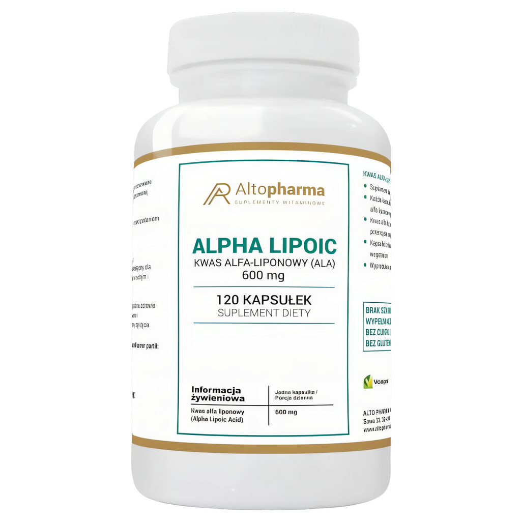 Kwas Alfa-Liponowy Alpha Lipolic (ALA) 600 mg Alto Pharma - 120 kapsułek