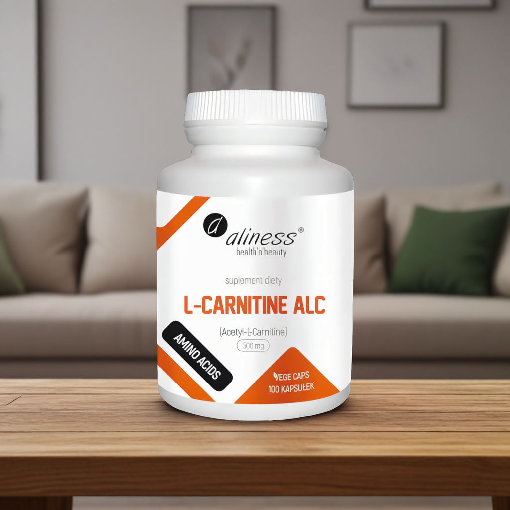 L-Carnitine ALC 500 mg Aliness - Transport kwasów tłuszczowych - 100 kapsułek