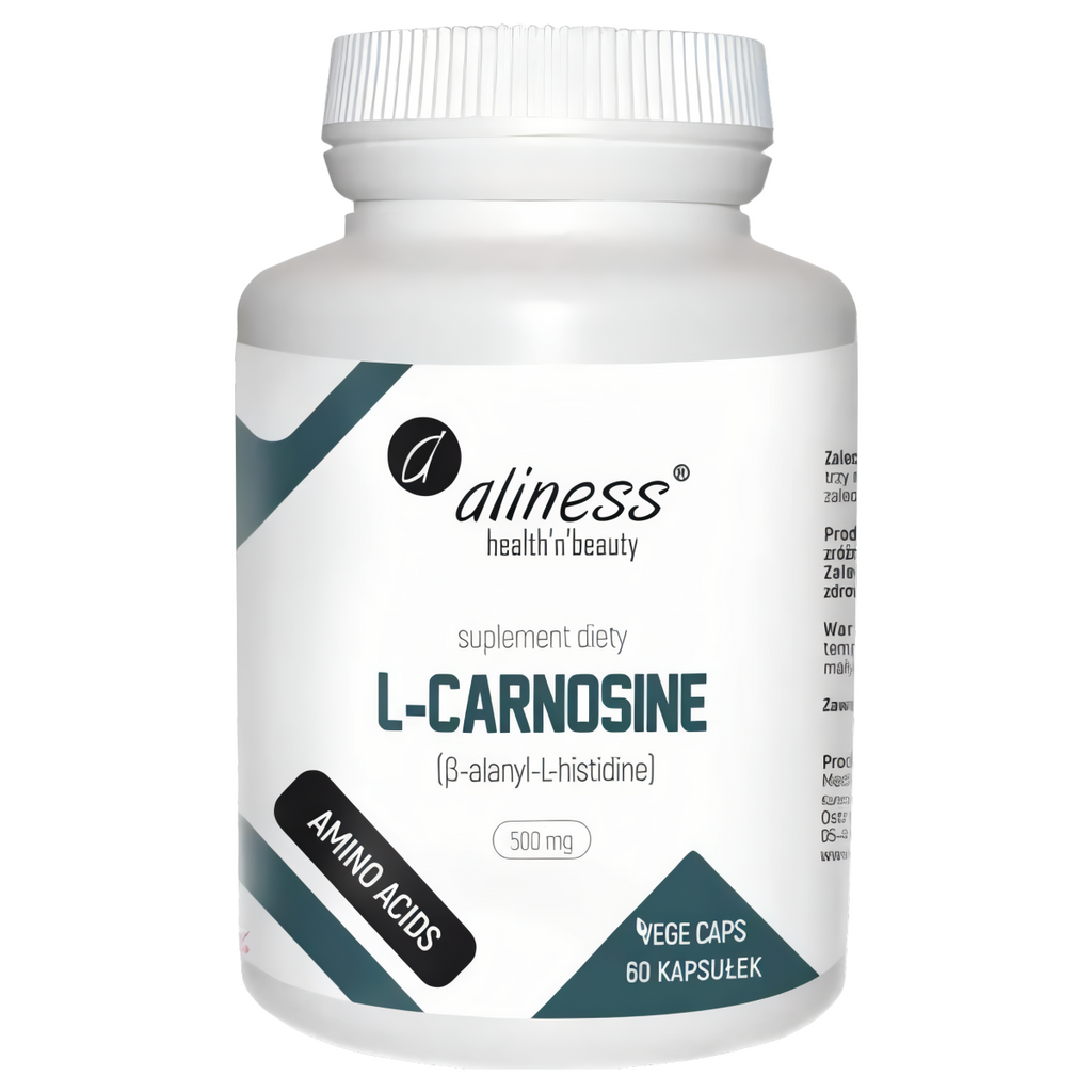 L-Carnosine 500 mg Aliness - Wspiera prawidłowe funkcjonowanie oranizmu - 60 kapsułek