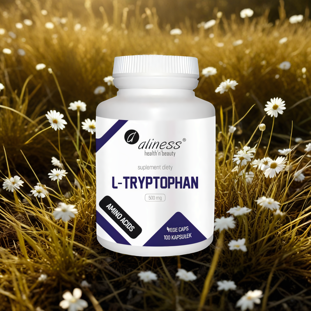 L-Tryptophan 500 mg Aliness - Równowaga psychiczna - 100 kapsułek
