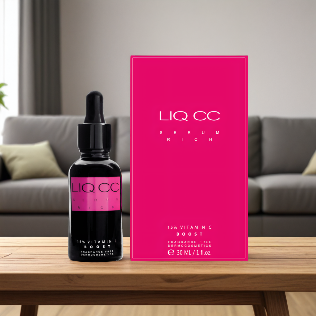 LIQ CC Serum Rich 15% Vitamin C BOOST Liqpharm - Serum rozświetlające dla skóry suchej - 30 ml