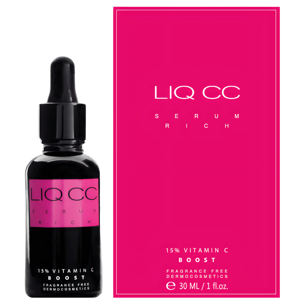 LIQ CC Serum Rich 15% Vitamin C BOOST Liqpharm - Serum rozświetlające dla skóry suchej - 30 ml