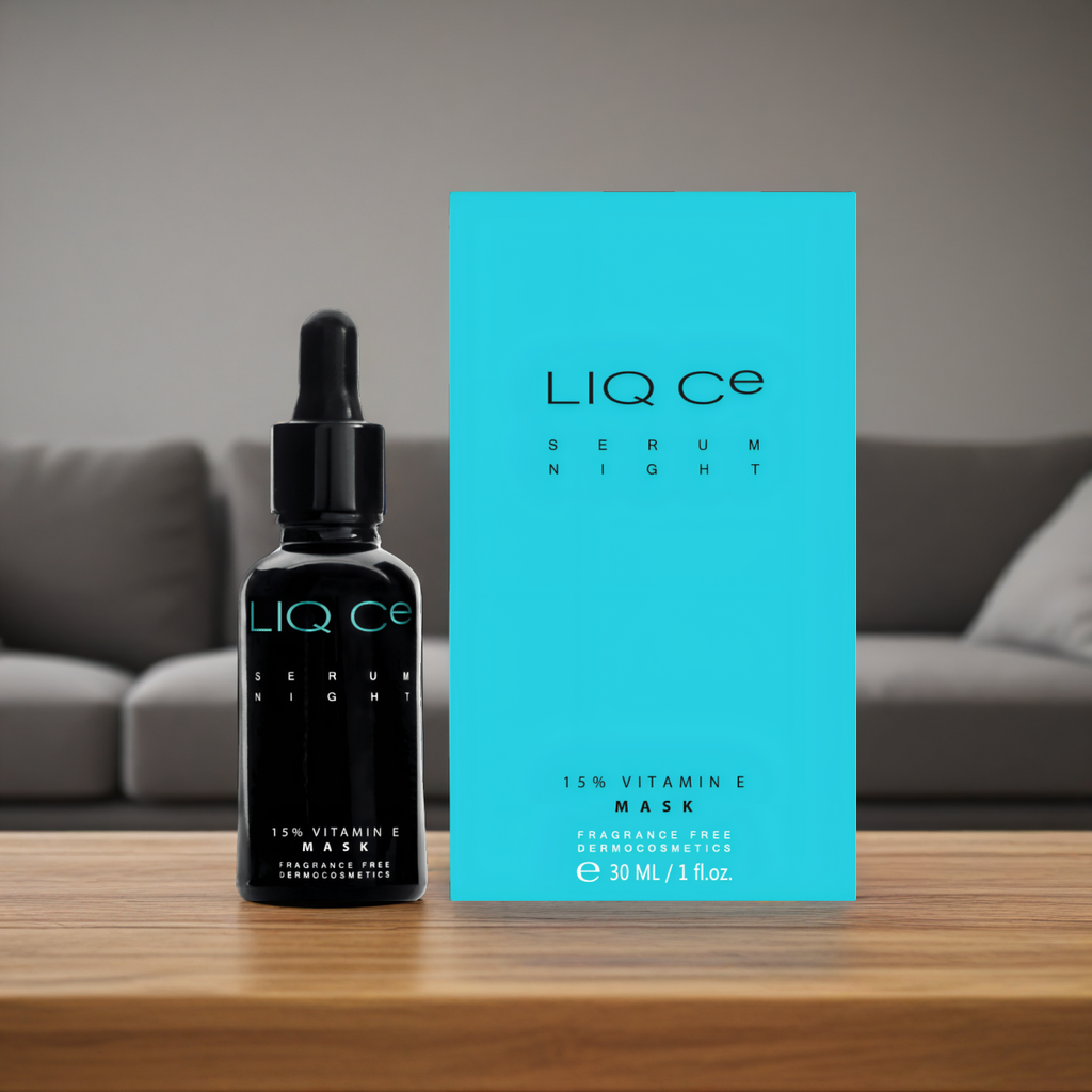 LIQ Ce Serum Night 15% Vitamin E MASK Liqpharm - Dwufazowe serum na noc - 30 ml