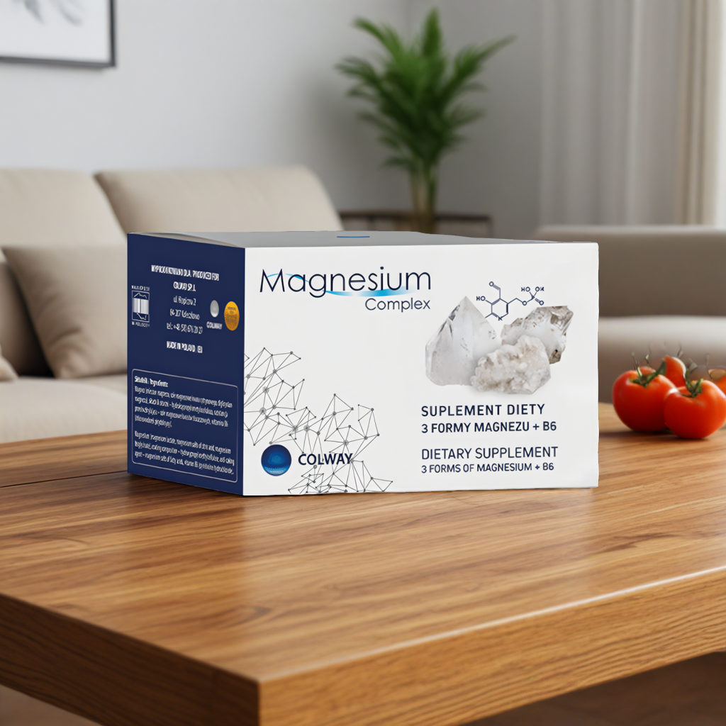 Magnesium Complex Colway - Wsparcie dla całego organizmu plus witamina B6 - 60 kapsułek