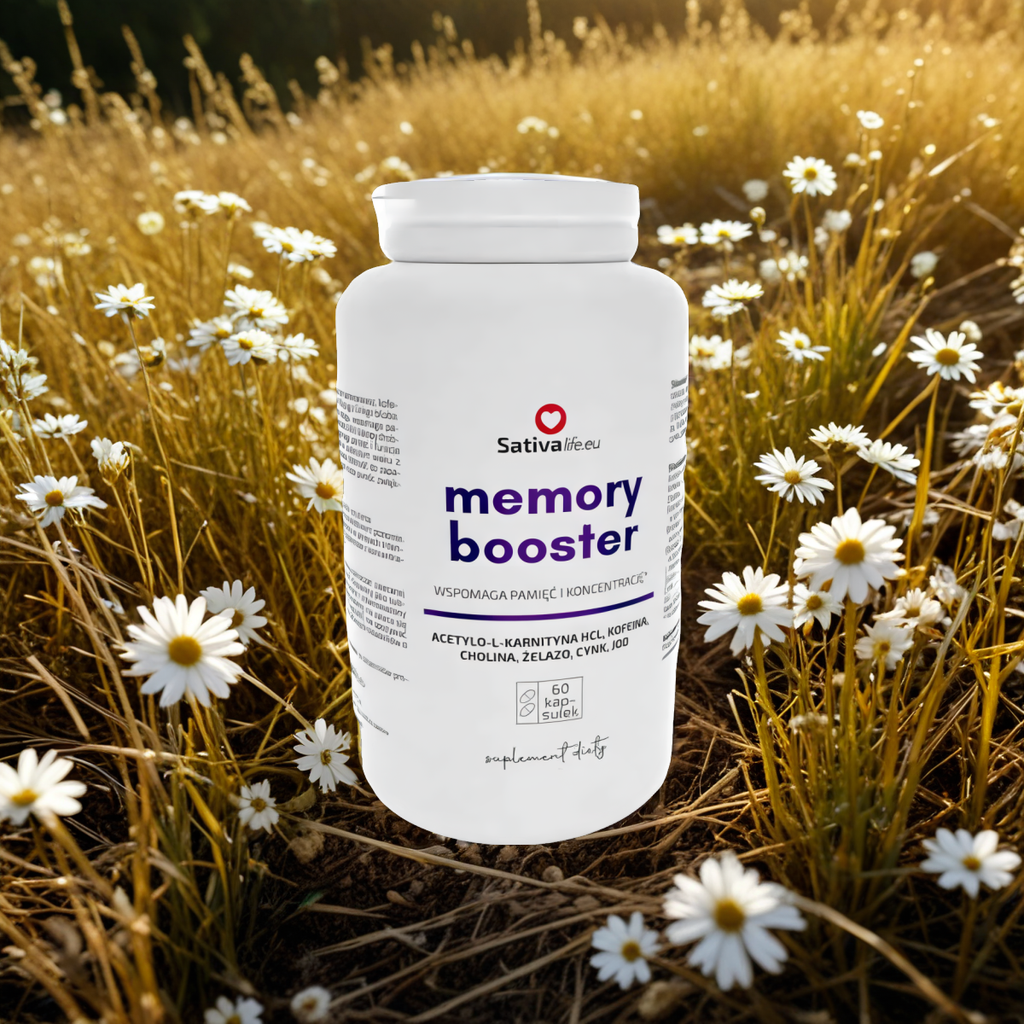 Memory booster Sativa Life - Naturalne wsparcie dla mózgu i koncentracji - 60 kapsułek
