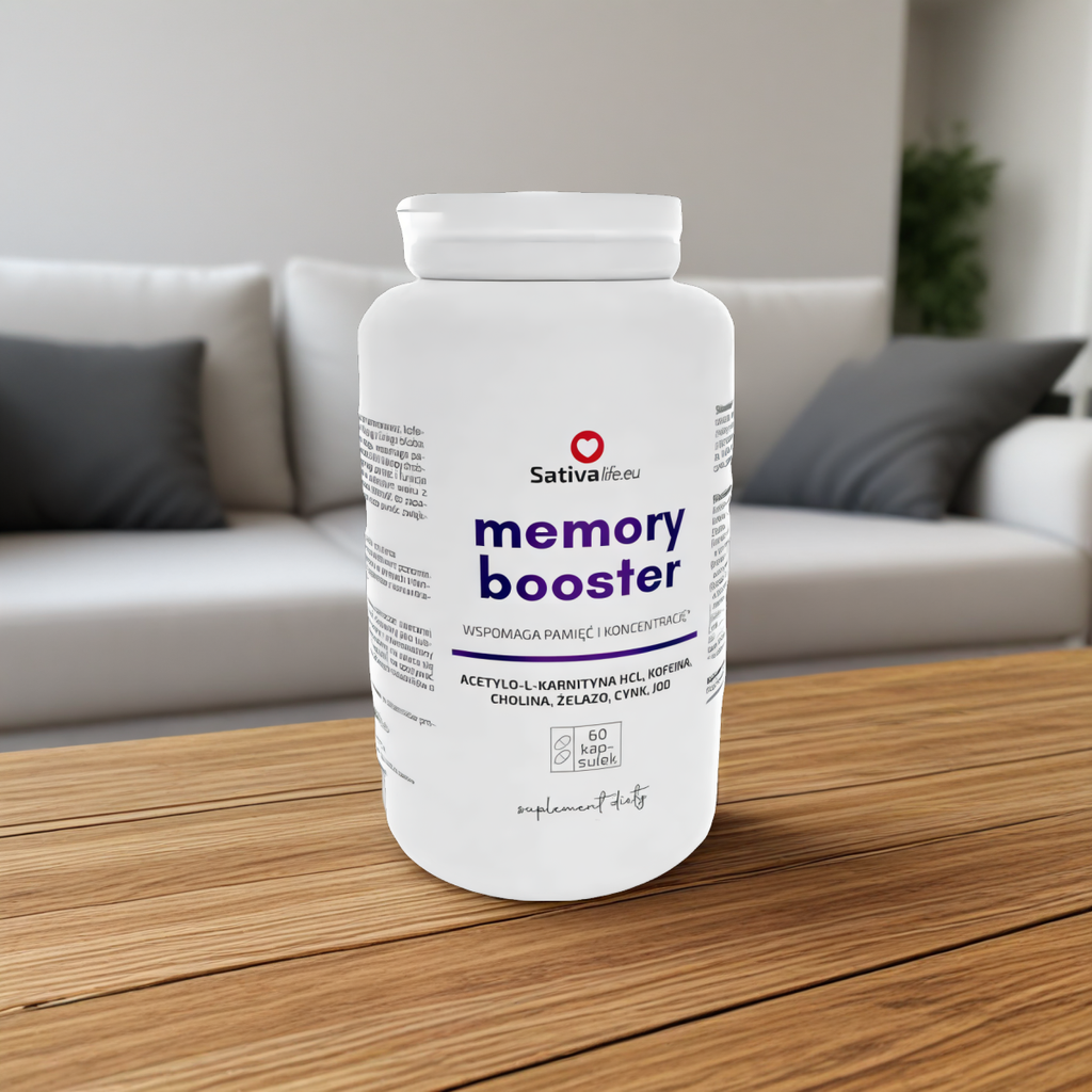 Memory booster Sativa Life - Naturalne wsparcie dla mózgu i koncentracji - 60 kapsułek