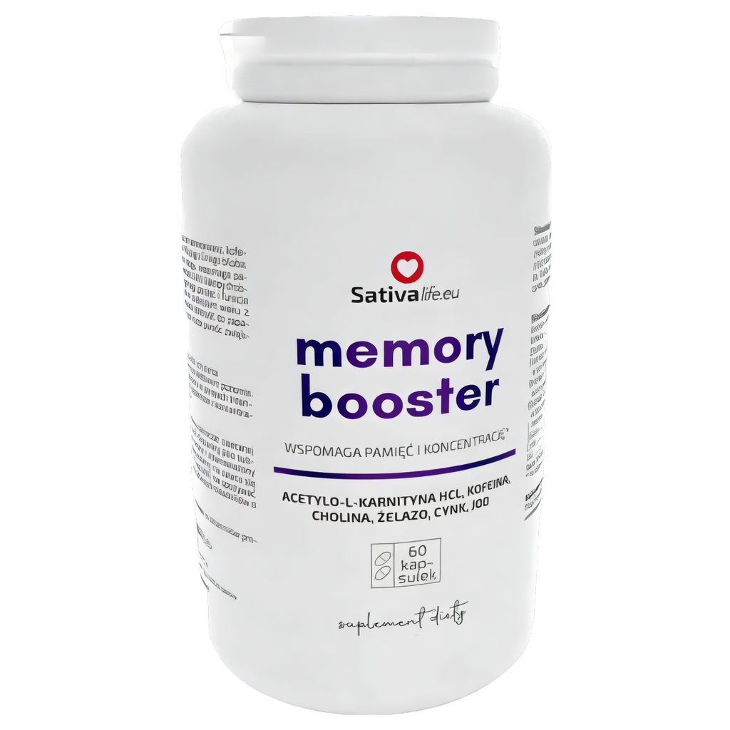 Memory booster Sativa Life - Naturalne wsparcie dla mózgu i koncentracji - 60 kapsułek