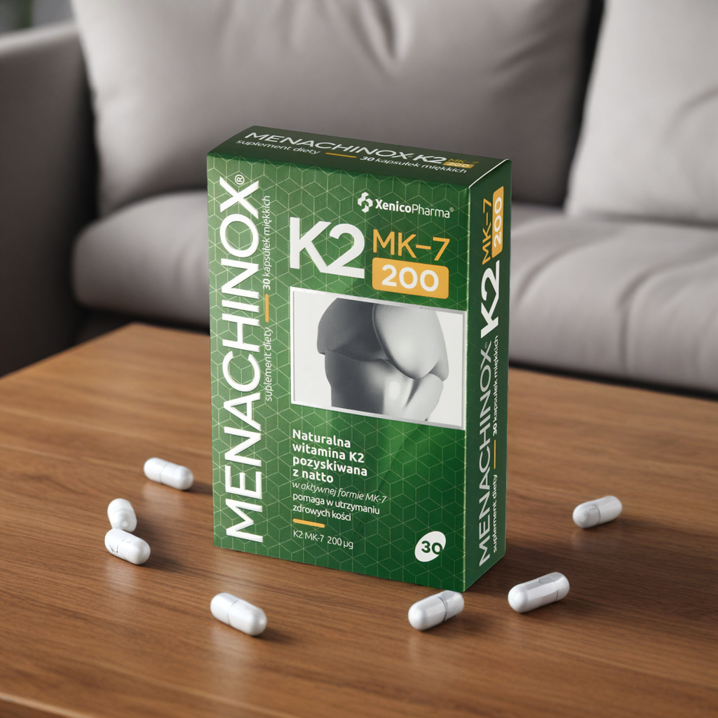 Menachinox K2 200 Xenico Pharma - Witamina K2 (MK-7) - 30 kapsułek