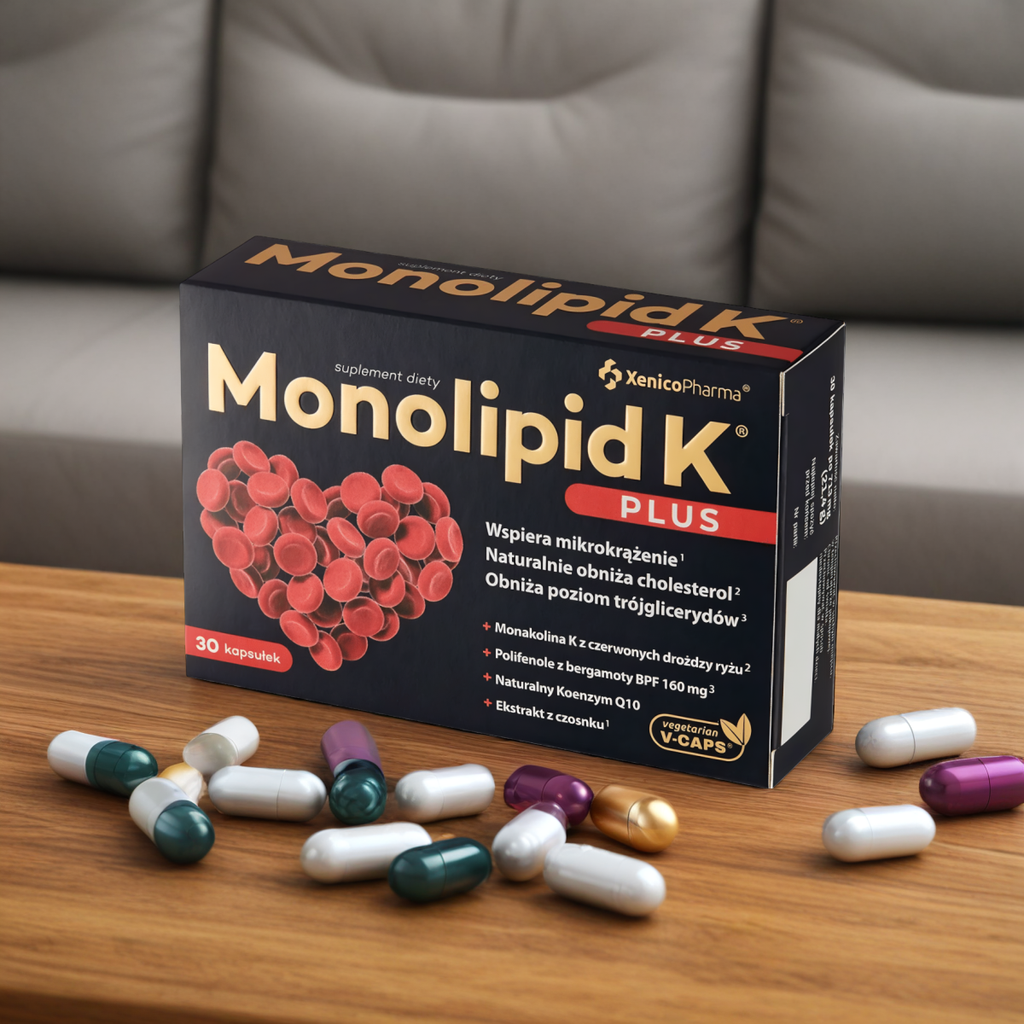Monolipid K Plus Xenico Pharma - Prawidłowy cholesterol - 30 kapsułek