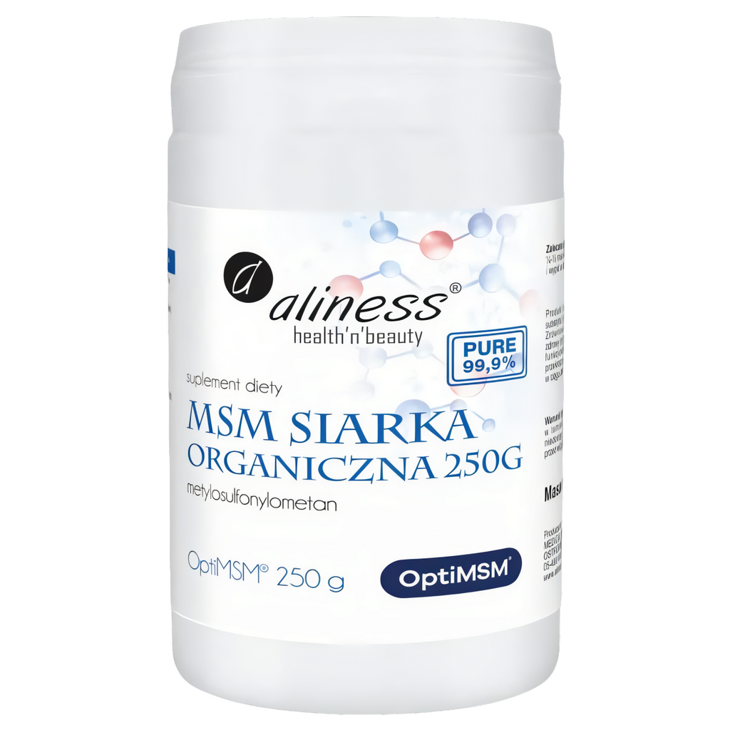 MSM Siarka Organiczna Aliness - Wsparcie dla stawów - 250 g proszek