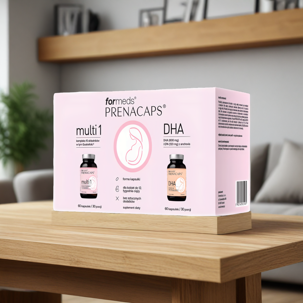 Multi 1 DHA Prenacaps Formeds - Wsparcie w I trymestrze - 2x 60 kapsułek