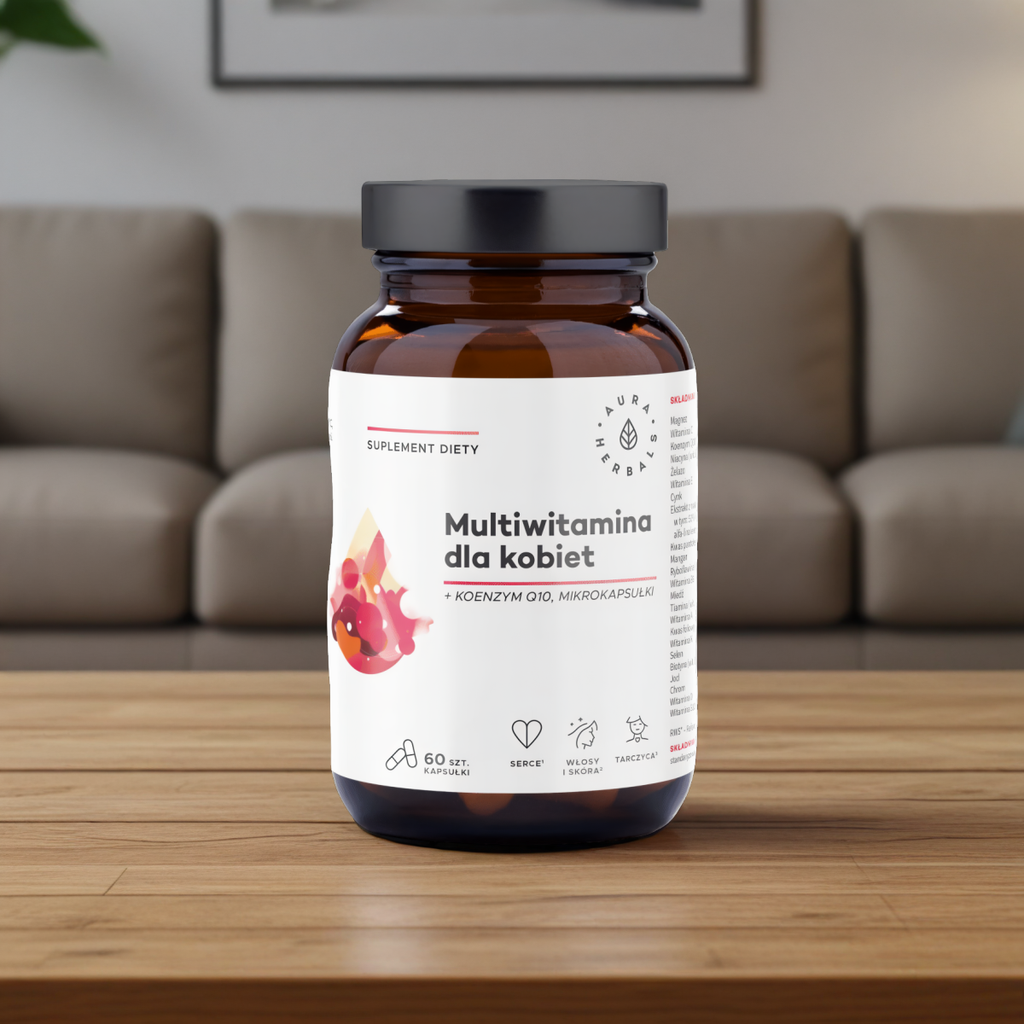 Multiwitamina dla kobiet Aura Herbals - Witaminy, minerały i koenzym Q10 - 60 kapsułek