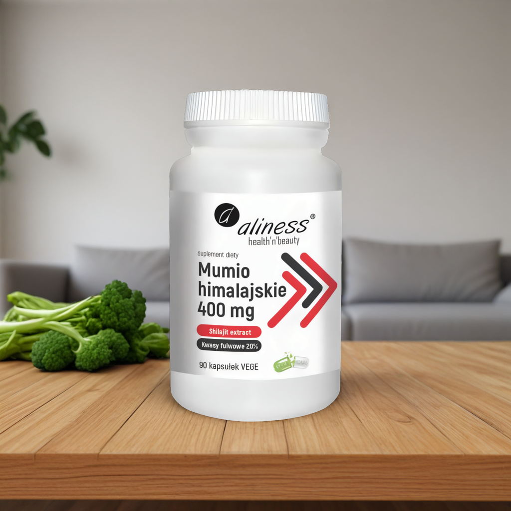Mumio himalajskie (Shilajit extract) 400 mg Aliness - 90 kapsułek