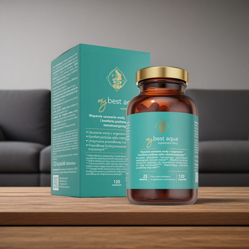 MyBestAqua Wspomaga usuwanie wody z organizmu MyBestPharm - 120 kapsułek