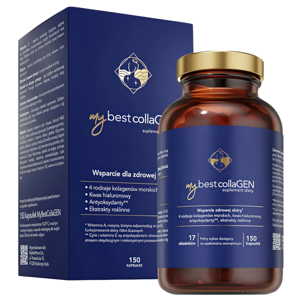 MyBestCollaGEN Wspiera jędrność i dobrą kondycję skóry MyBestPharm - 150 kapsułek