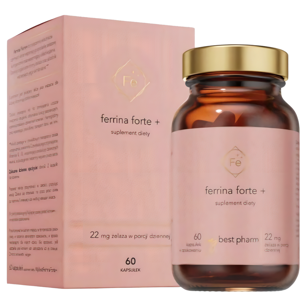 MyBestFerrina Forte+ MyBestPharm - Połączenie organicznych form żelaza - 60 kapsułek