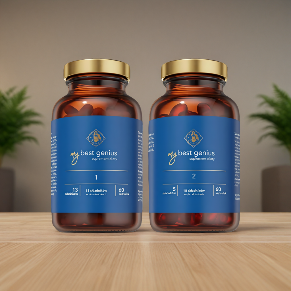 MyBestGenius Wsparcie dla mózgu, wzroku i koncentracji MyBestPharm - 2 x 60 kapsułek