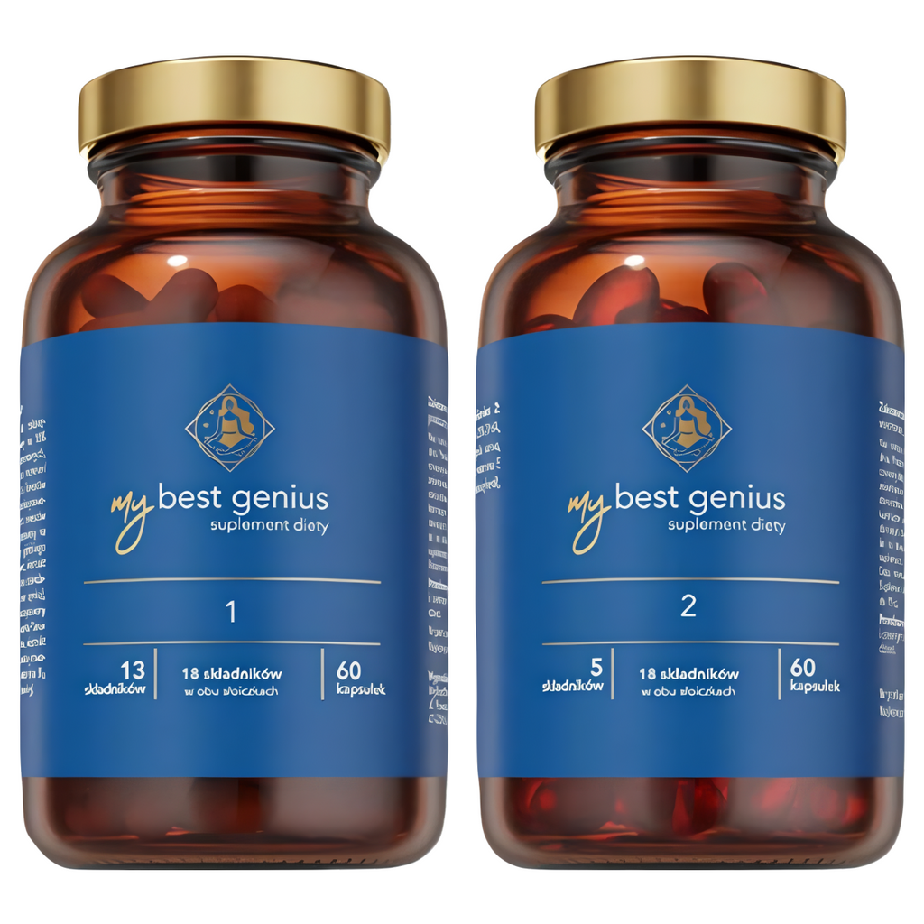 MyBestGenius Wsparcie dla mózgu, wzroku i koncentracji MyBestPharm - 2 x 60 kapsułek
