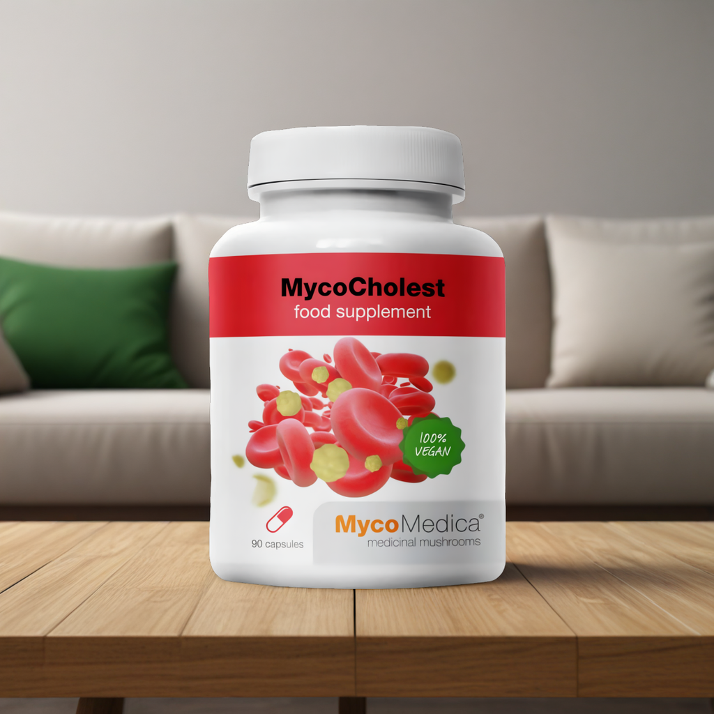 MycoCholest MycoMedica - Wspomaga utrzymać prawidłowy poziom cholesterolu - 120 kapsułek