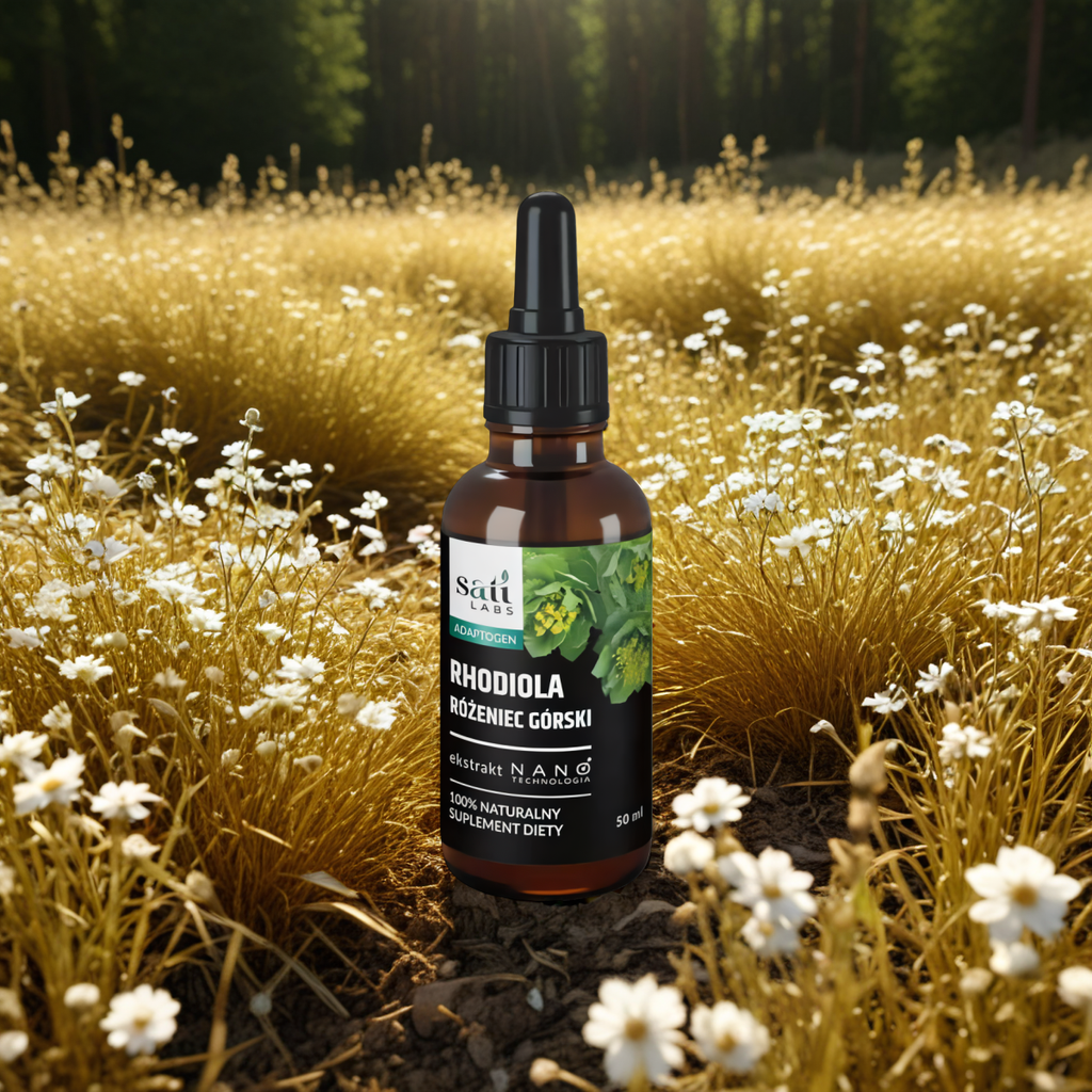 Nano Rhodiola Różeniec górski SATI Labs - Wspiera poprawę koncentracji oraz pamięci - 50 ml