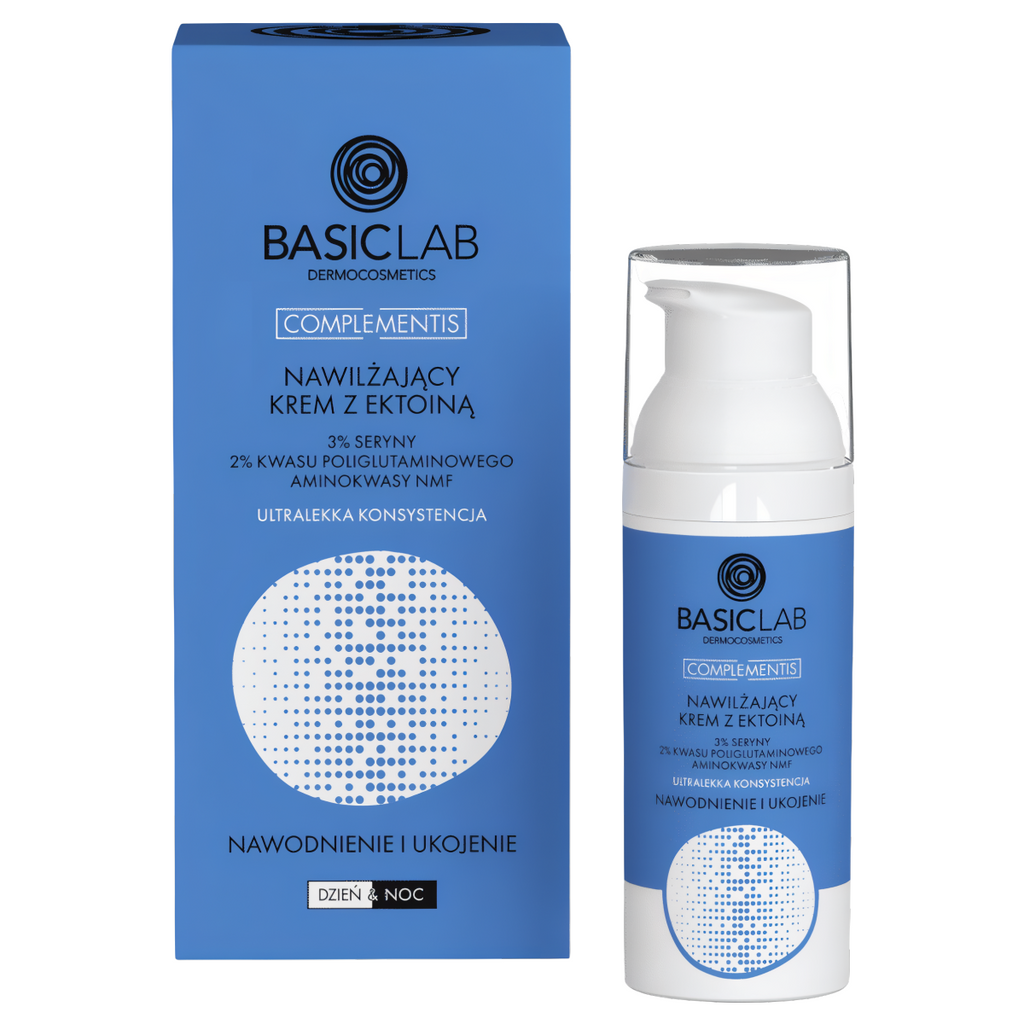Nawilżający krem z ektoiną BASICLAB - Nawadnia i koi - 50 ml