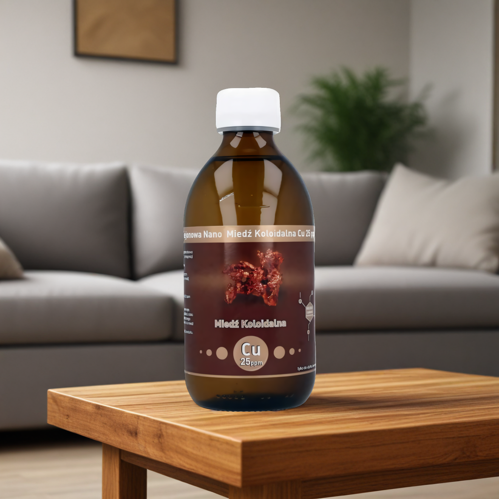 Niejonowa Nano Miedź Koloidalna Cu 25 ppm Vitacolloids - 300 ml