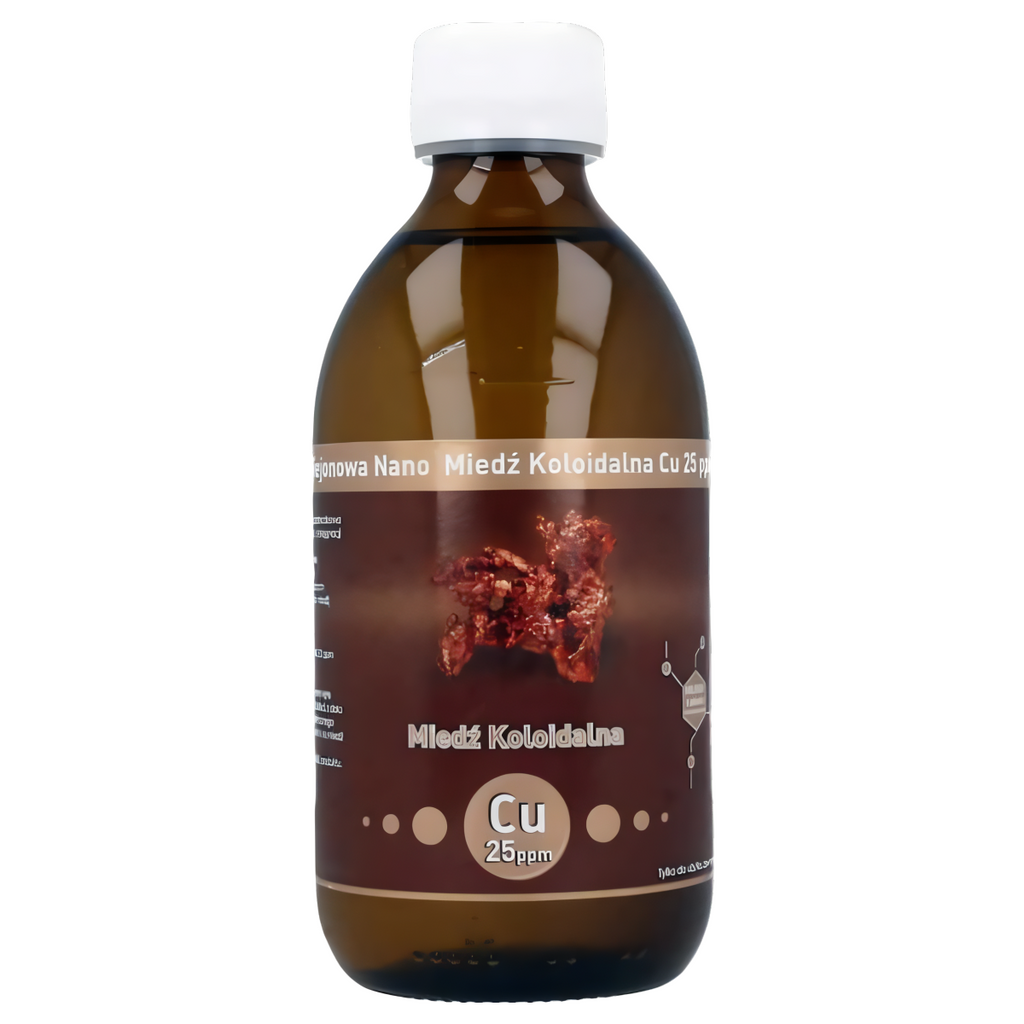Niejonowa Nano Miedź Koloidalna Cu 25 ppm Vitacolloids - 300 ml