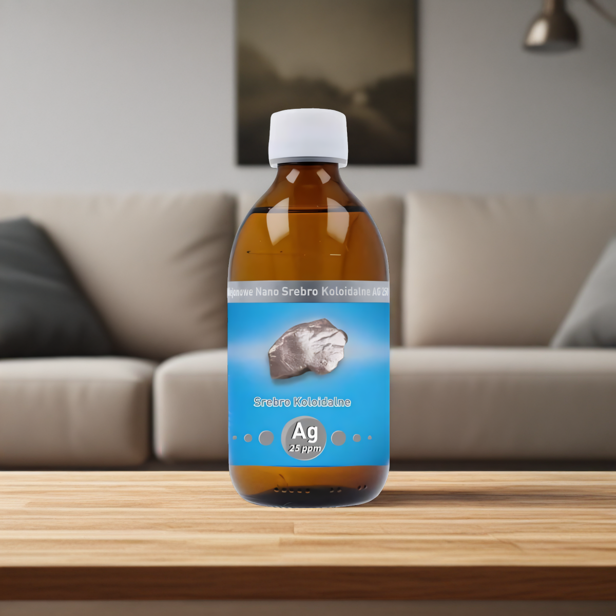 Niejonowe Nano Srebro Koloidalne AG 25 ppm Vitacolloids - 300 ml