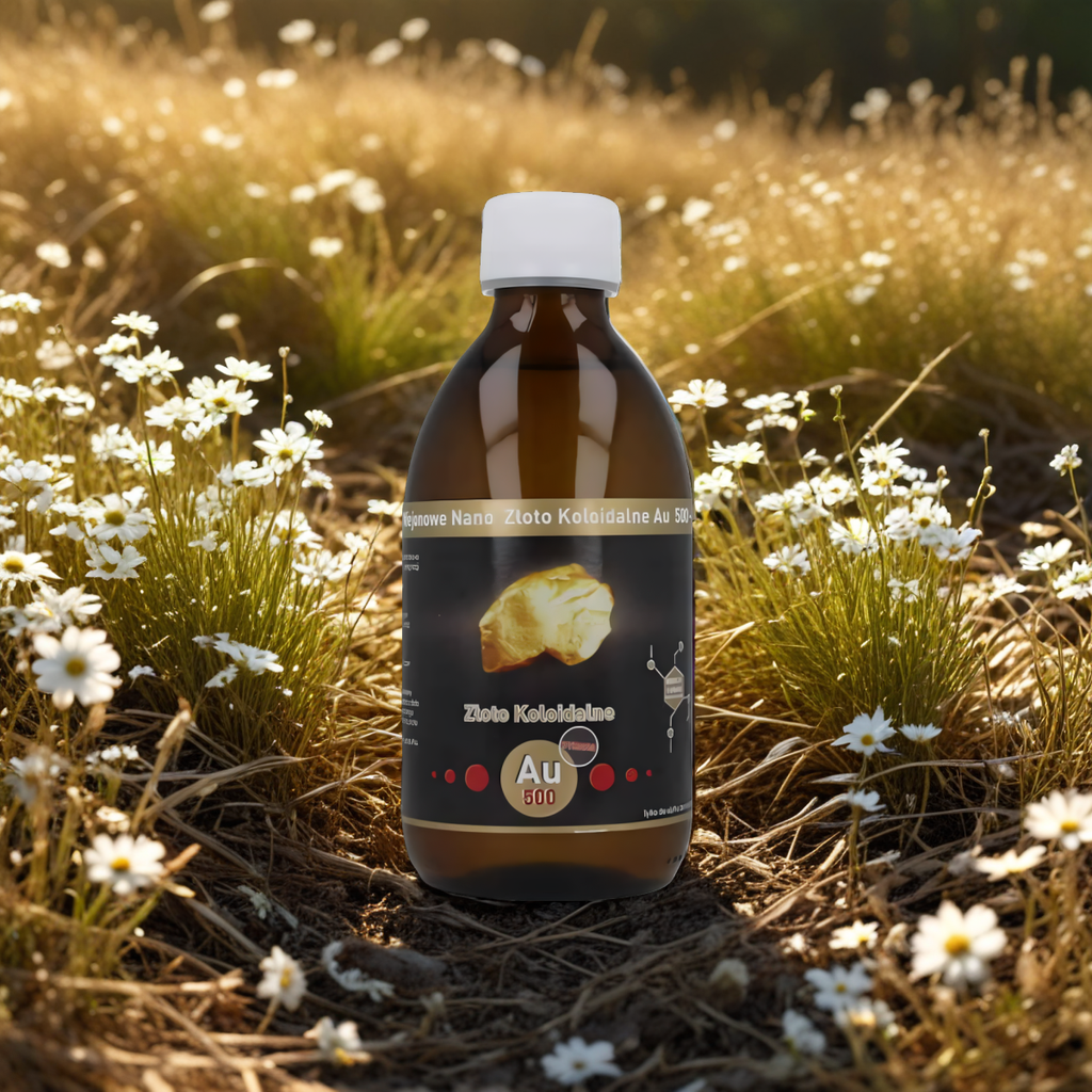 Niejonowe Nano Złoto Koloidalne AU 500 Strong 50 ppm Vitacolloids - 300 ml