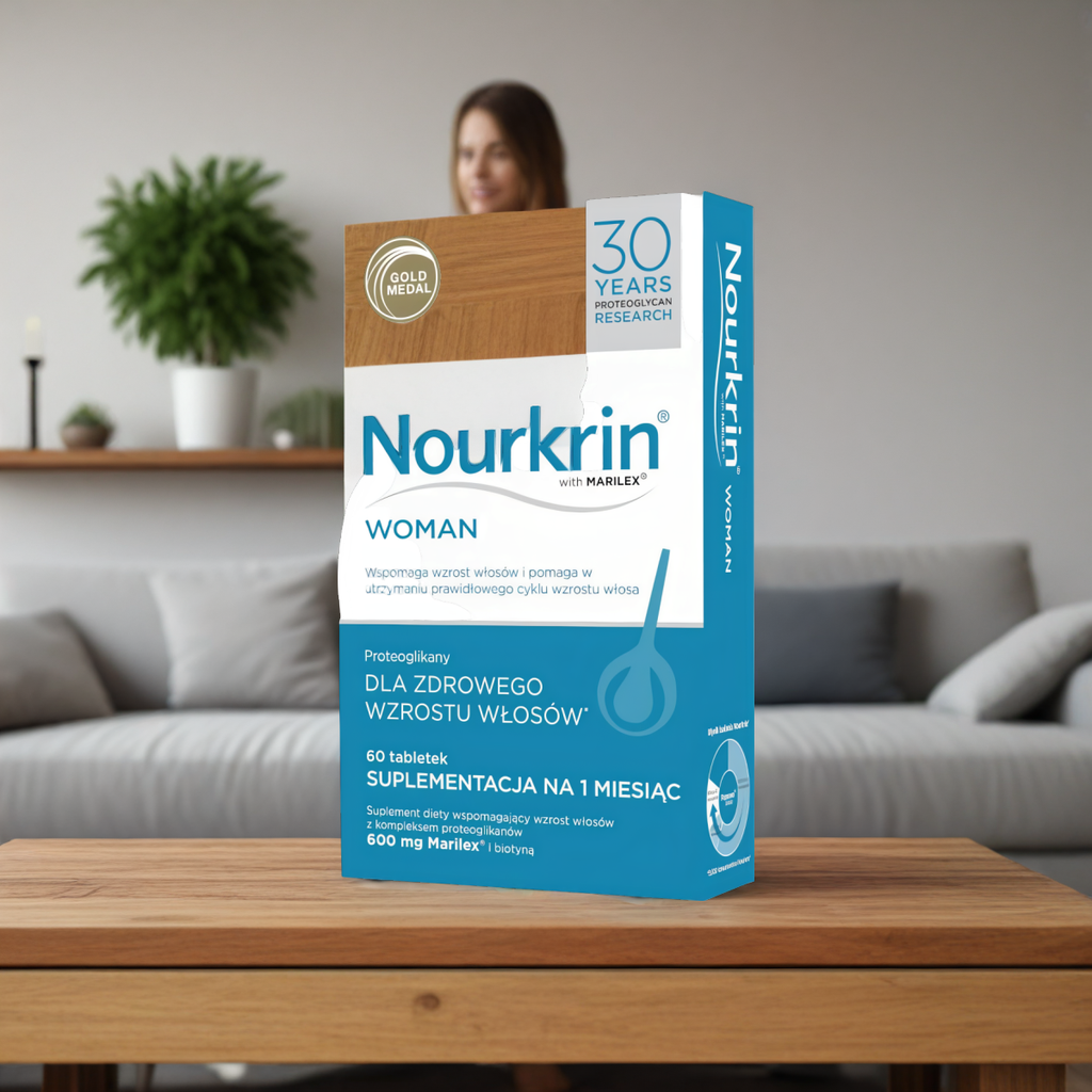 Nourkrin WOMAN - Naturalne wsparcie dla zdrowych i mocnych włosów dla kobiet - 60 tabletek
