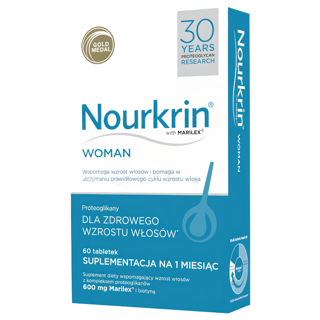 Nourkrin WOMAN - Naturalne wsparcie dla zdrowych i mocnych włosów dla kobiet - 60 tabletek
