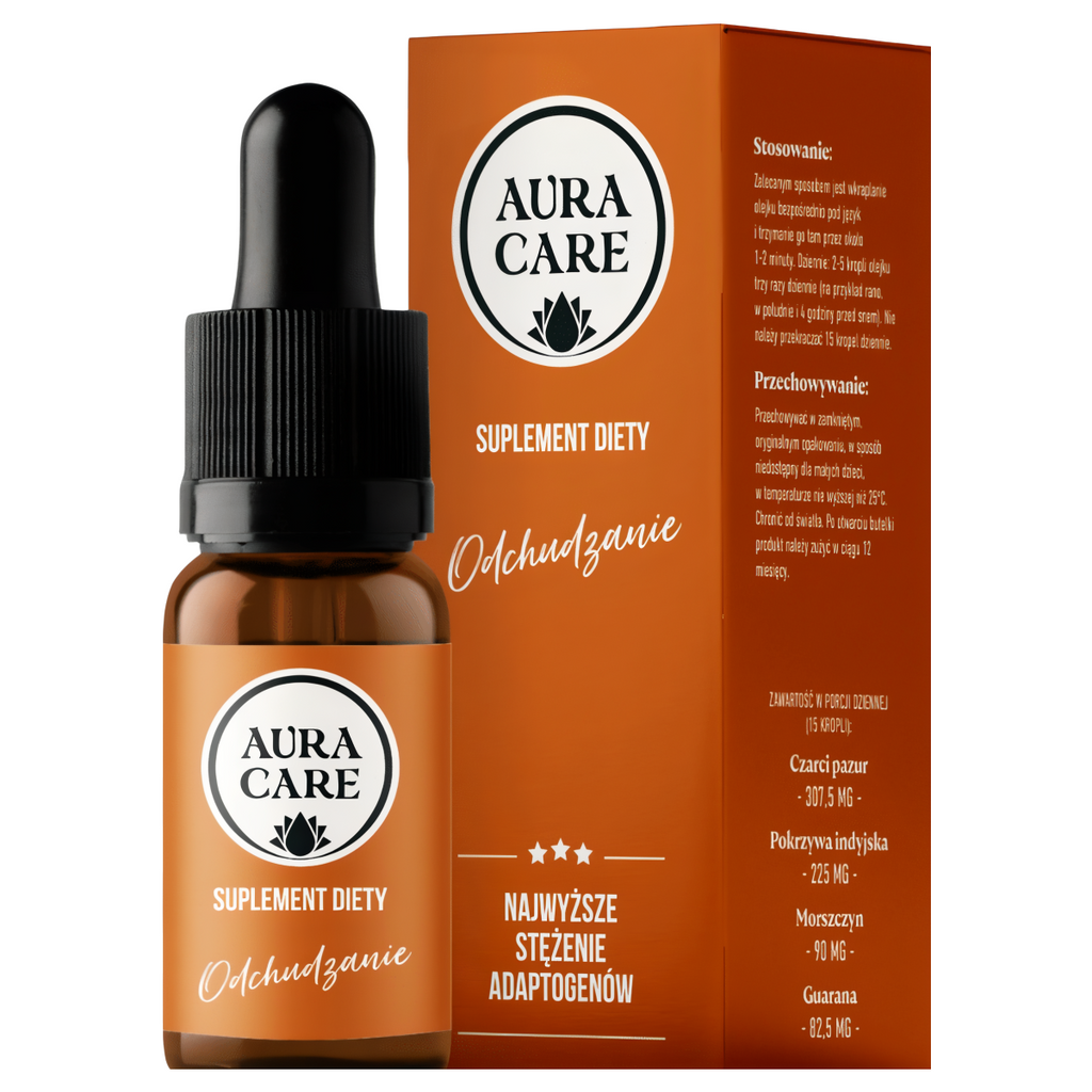 Odchudzanie AURA CARE - Naturalne wsparcie podczas odchudzania - 10ml, około 300 kropli