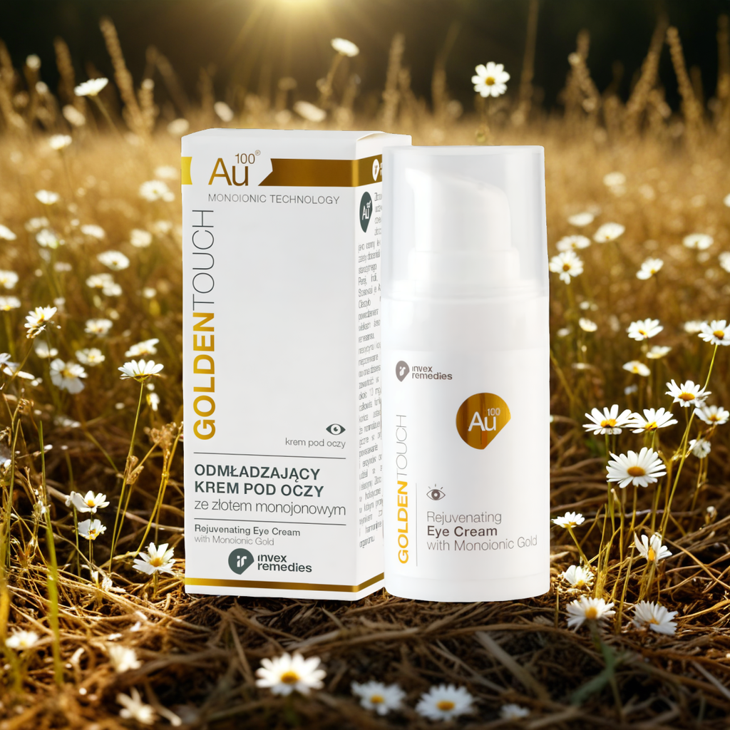 Odmładzający krem pod oczy ze złotem monojonowym Au100 Invex Remedies – 15 ml