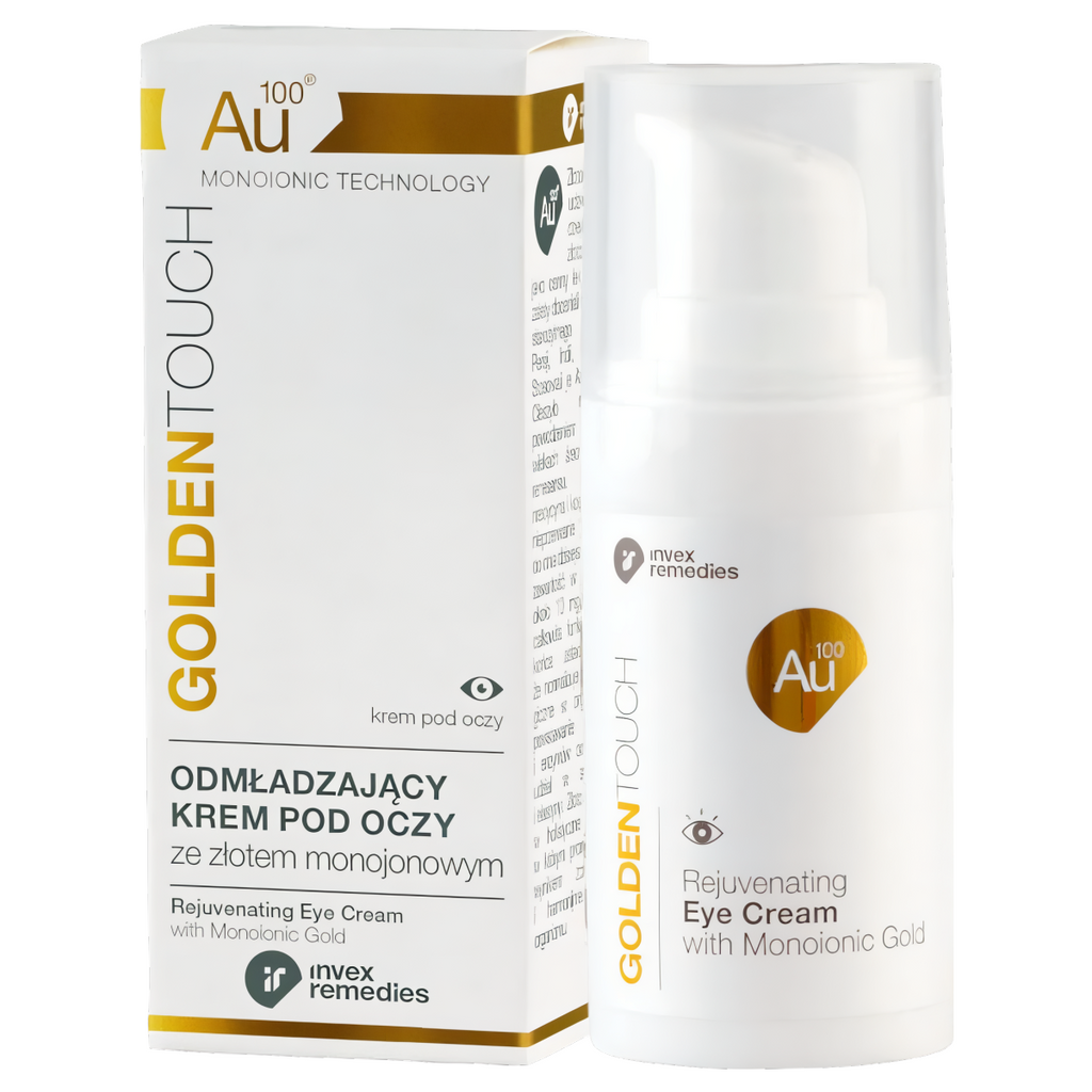 Odmładzający krem pod oczy ze złotem monojonowym Au100 Invex Remedies – 15 ml