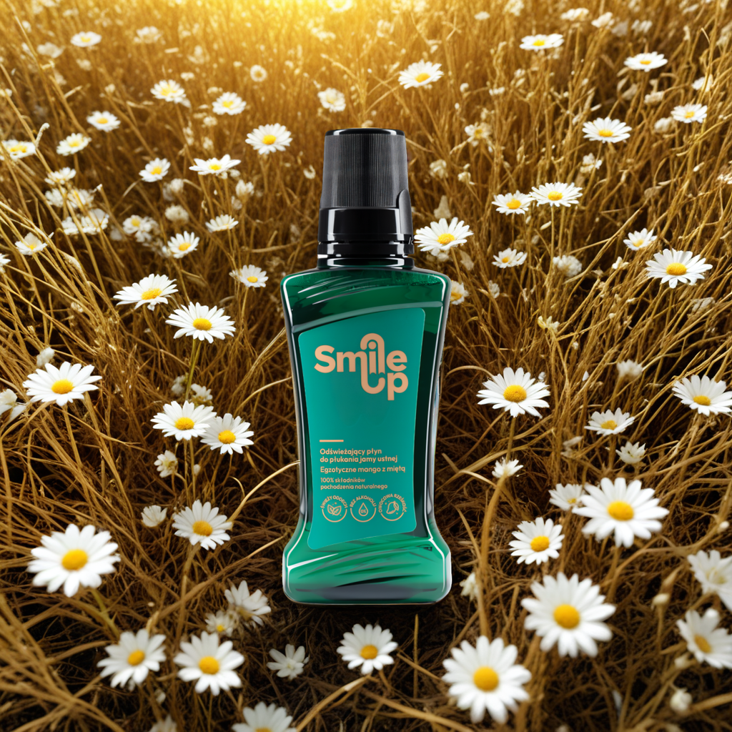 Odświeżający płyn do płukania jamy ustnej SmileUp o smaku mango-mięta - 250 ml