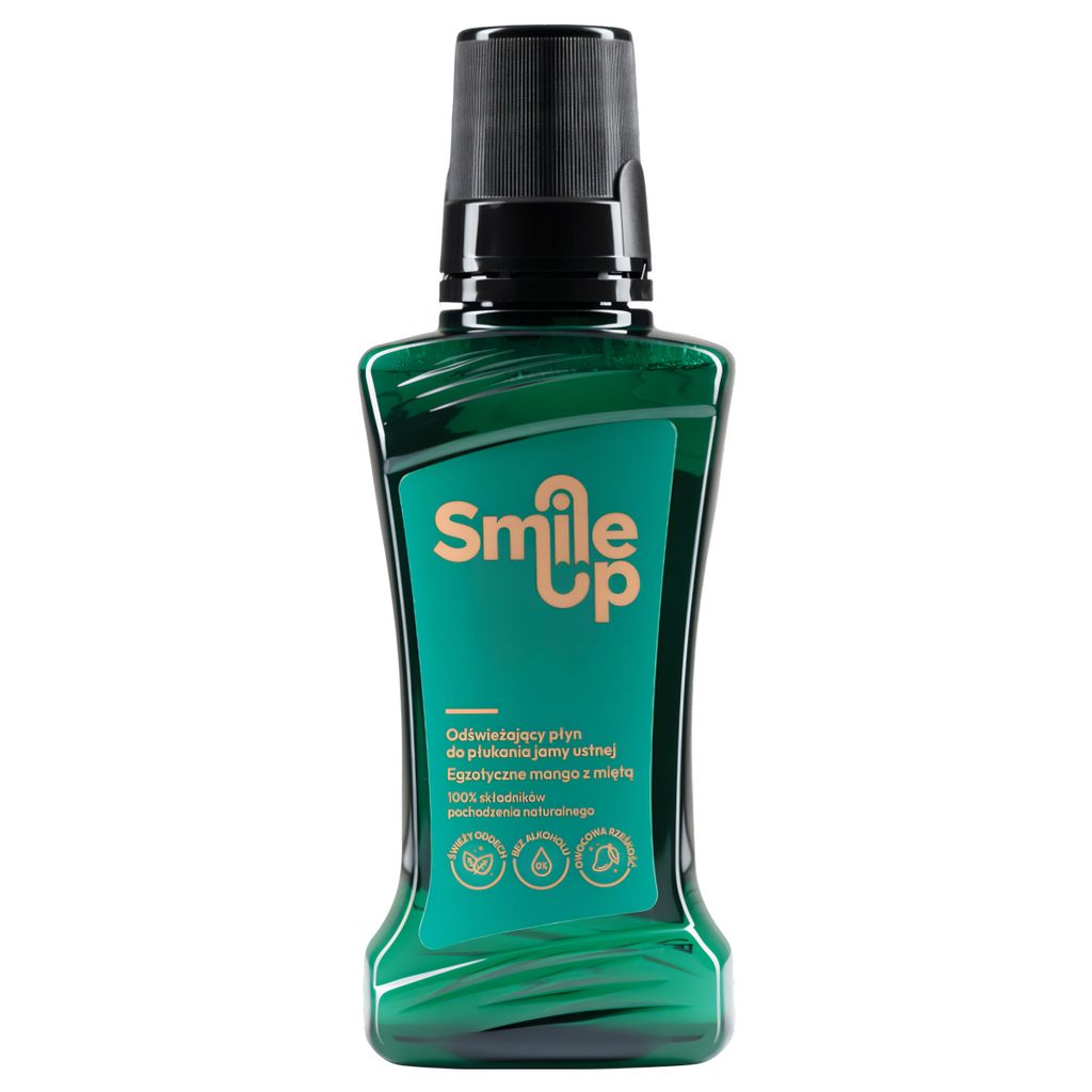 Odświeżający płyn do płukania jamy ustnej SmileUp o smaku mango-mięta - 250 ml
