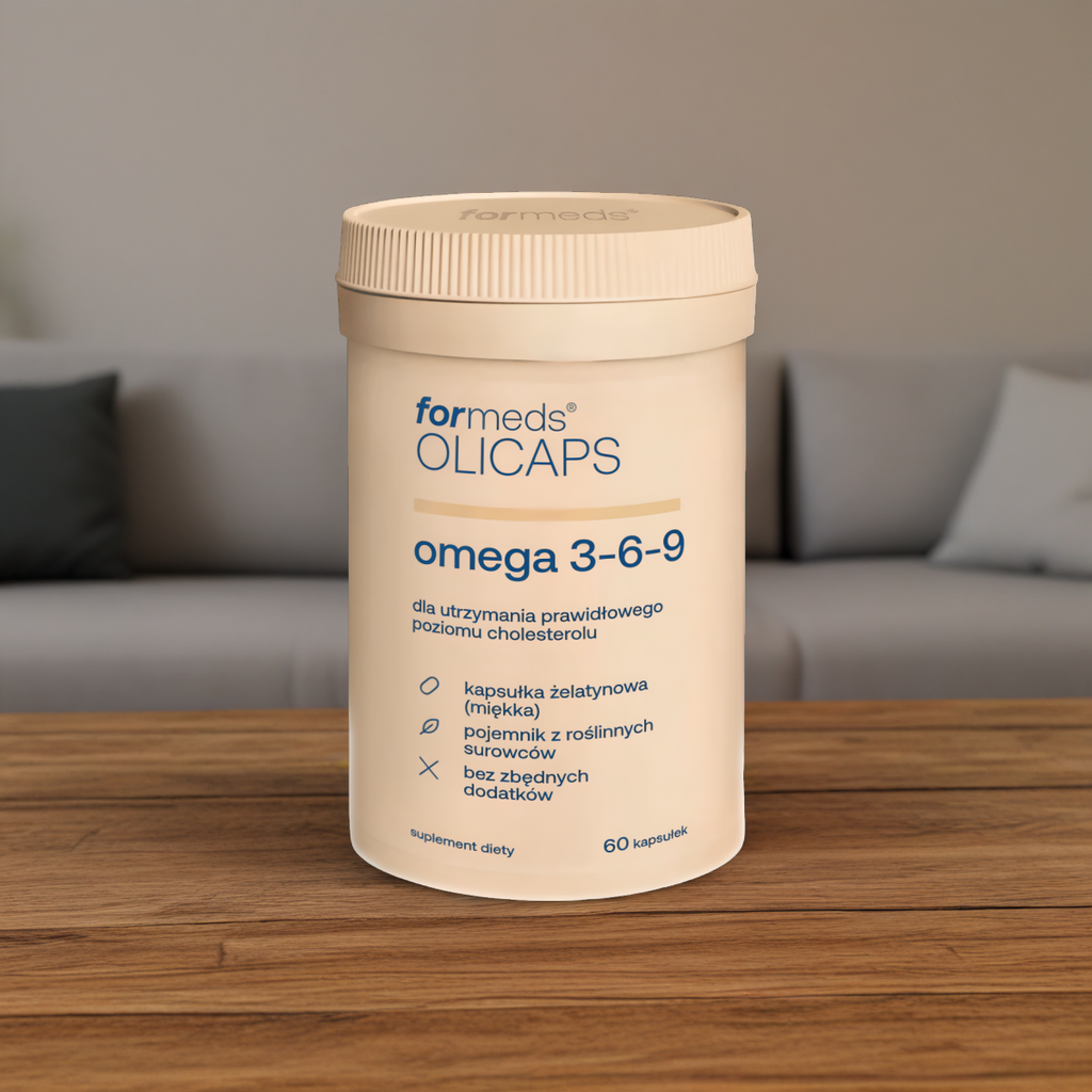 omega 3-6-9 Formeds Olicaps - Dla utrzymania prawidłowego poziomu cholesterolu - 60 kapsułek