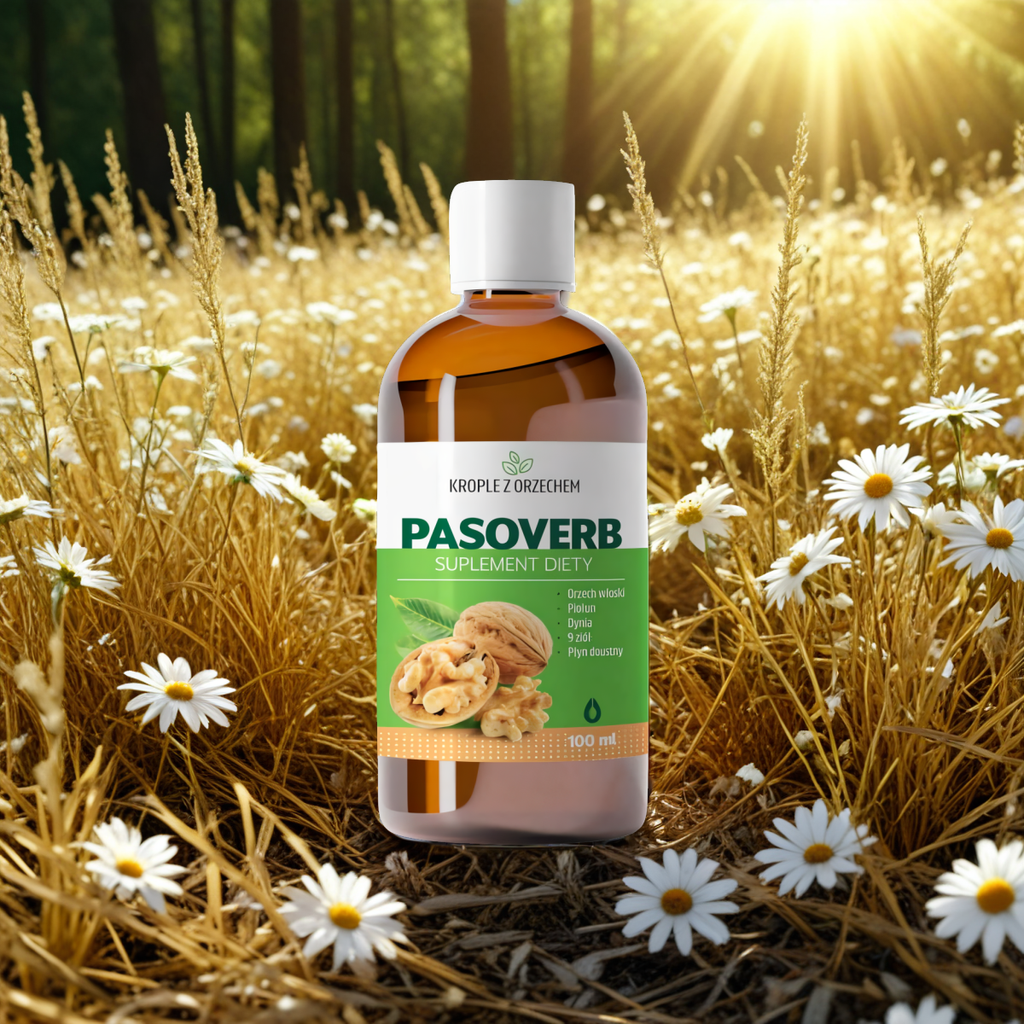 PASOVERB z orzechem włoskim EkoToTu - 9 ziół wspomagających oczyszczanie - 100 ml