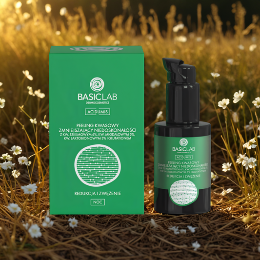 Peeling kwasowy BASICLAB - Zmniejsza niedoskonałości - 30 ml