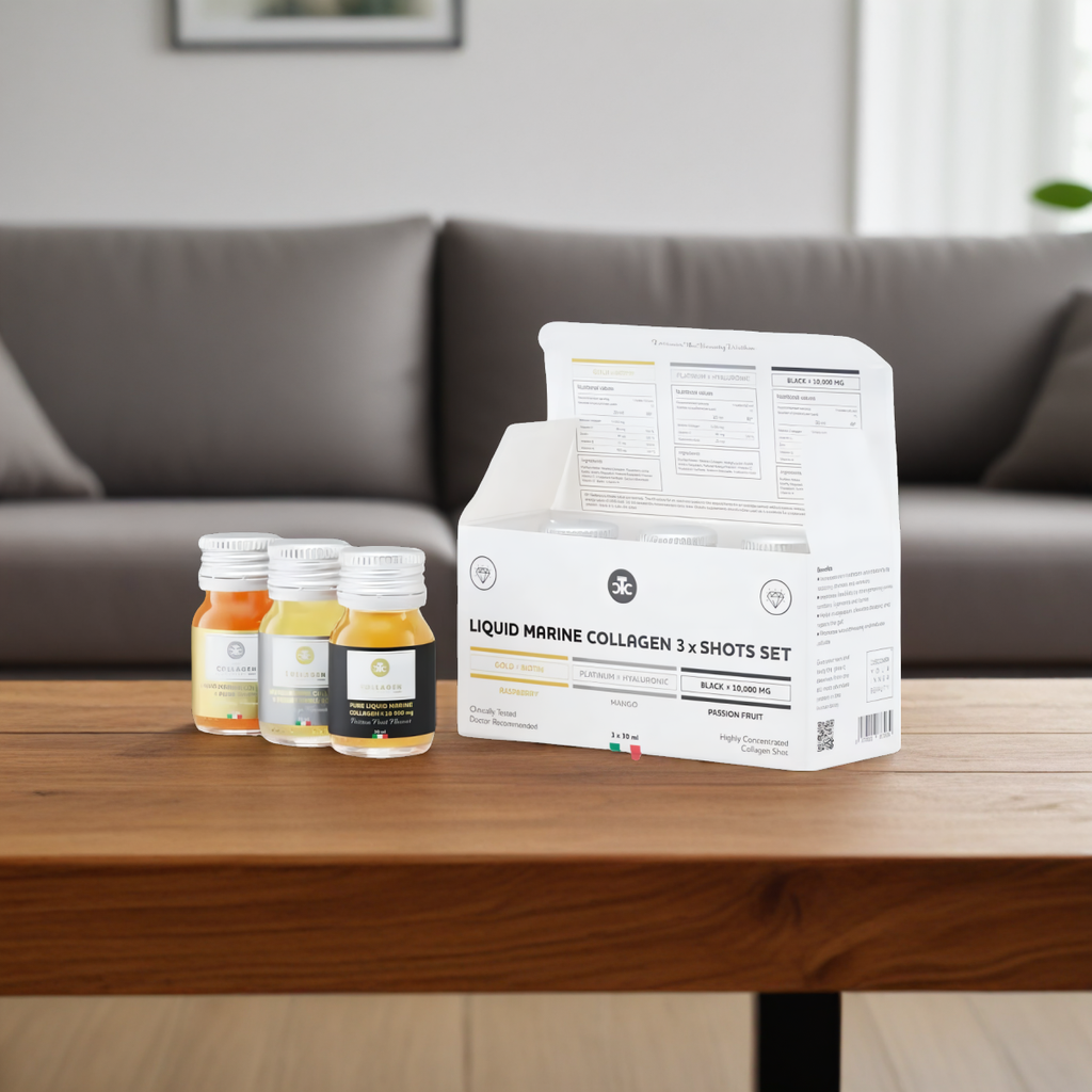 Płynny Kolagen Morski Mix Smaków The Collagen Company Zestaw 3 x Shot po 30 ml